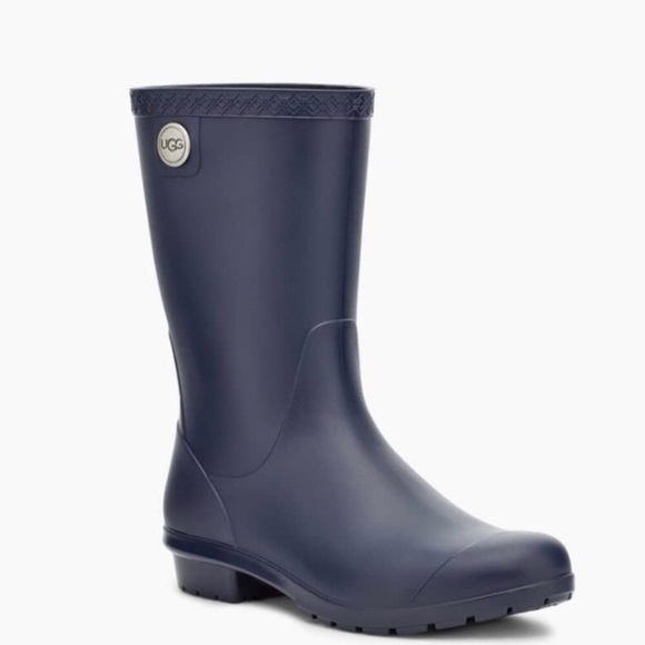 UGG Sienna Matte Rain Boots: Navy 10 - Picture 3 of 15